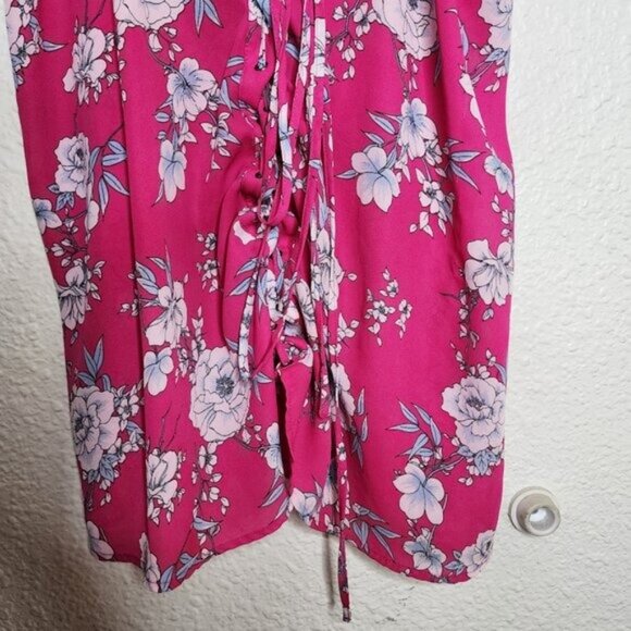 Torrid Sophie Pink Lace Up Cami Georgette Tank Top Women's Plus Size 1X - Picture 3 of 7